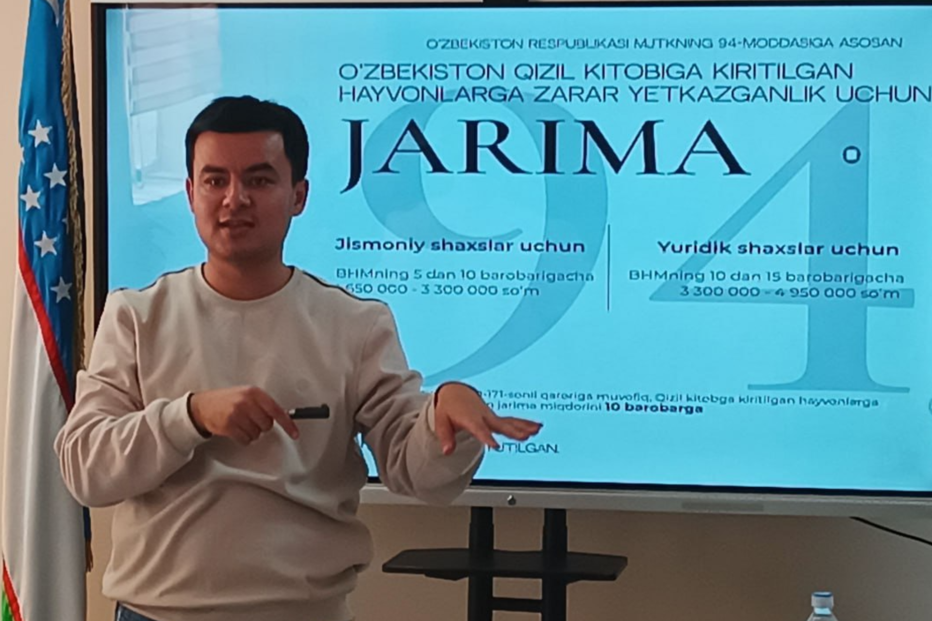 Nukus shahrida ekologik korrupsiyaga qarshi trening bo‘lib o‘tdi